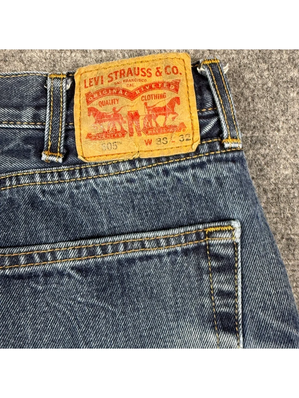 Levi's 505 Blue Denim Jeans, Size 38x32